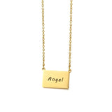 Custom Engrave Pull-Out Envelope Pendant Necklace