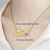 Custom Engrave Pull-Out Envelope Pendant Necklace