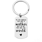 Personalized Photo Keychain Mothers Gift Stainless Steel High Dog Tag Keyring