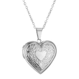 Personalized Photo Love Locket Pendant Necklace Stainless Steel