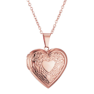 Personalized Photo Love Locket Pendant Necklace Stainless Steel