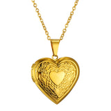 Personalized Photo Love Locket Pendant Necklace Stainless Steel