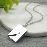 Engraved Letter Locket Necklace Secret Message Pendant