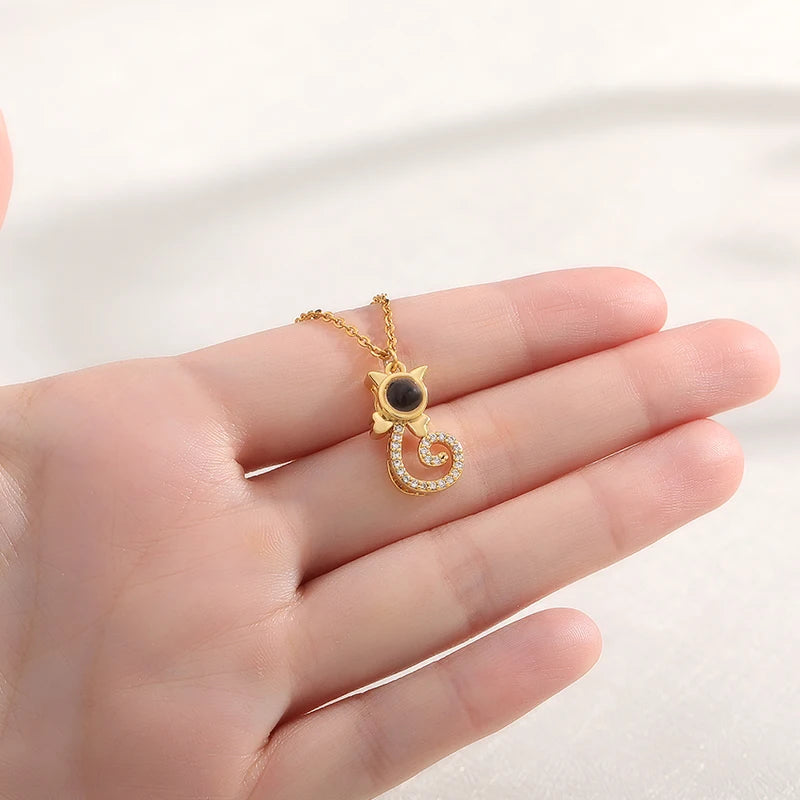 Rose Antlers Projection Necklace for Women