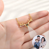 Rose Antlers Projection Necklace for Women