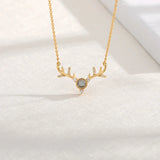 Rose Antlers Projection Necklace for Women