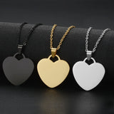 Personalized Photo Engraved Heart Necklace