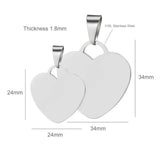 Personalized Photo Engraved Heart Necklace