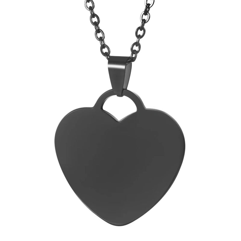 Personalized Photo Engraved Heart Necklace