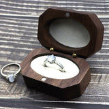 Personalized Wedding Ring Box Vintage Walnut Wood Packaging Box