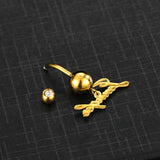 Personalized Sexy Zircon Belly Button Buckle Stainless Steel Jewelry