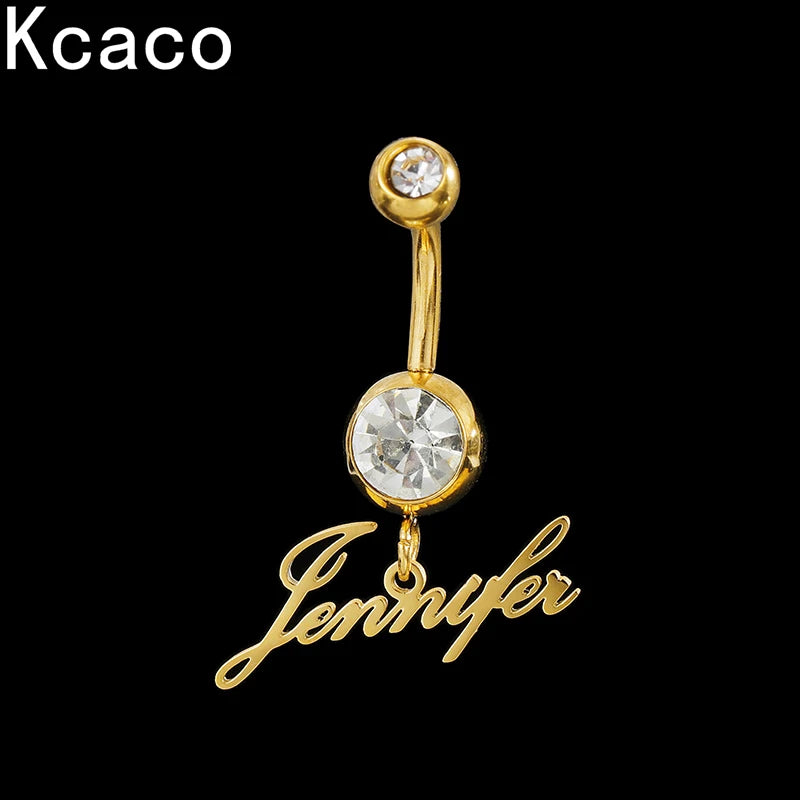 Personalized Sexy Zircon Belly Button Buckle Stainless Steel Jewelry