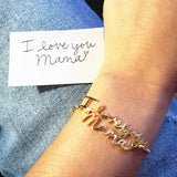 Personalized Handwriting Bracelet Women Custom Name Jewelry