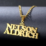 Custom Stainless Steel Name Necklace with Cuban Chain
