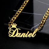 Custom Stainless Steel Name Necklace with Cuban Chain