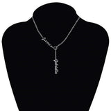 Personalized Two Name Necklace Stainless Steel Pendant
