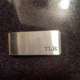 Personalized Stainless Steel Money Clip Initials Jewelry for Him