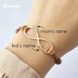 Custom Stainless Steel Name Bracelet Rope Bracelet Women Nameplate Jewelry
