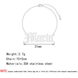 Personalized Stainless Steel Name Bracelet Women Nameplate Pendant