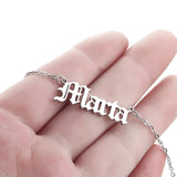 Personalized Stainless Steel Name Bracelet Women Nameplate Pendant