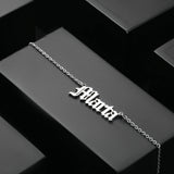 Personalized Stainless Steel Name Bracelet Women Nameplate Pendant