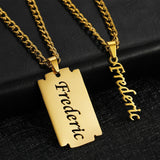 Custom Stainless Steel Name Necklace 3mm Cuban Chain