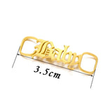 Personalized Stainless Steel Name Shoe-buckle for Women Shoe Accessories