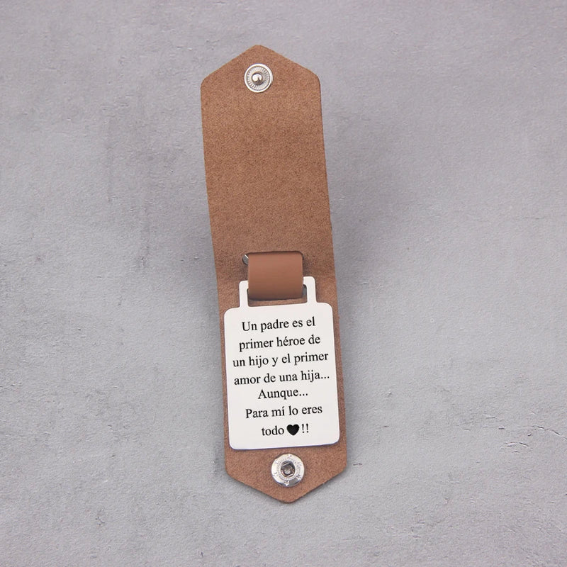 Personalized Leather Keychain for Dad or Boyfriend