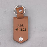 Personalized Leather Keychain for Dad or Boyfriend