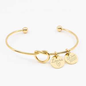 Personalized Stainless Steel Name Charms Bracelet for Women