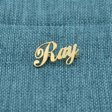 Custom Women Name Brooch Stainless Steel Lapel Pin Badge