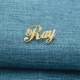 Custom Women Name Brooch Stainless Steel Lapel Pin Badge