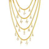 Personalized Zirconia Initial Name Necklace Womens,Letter Pendant