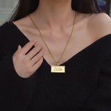 Personalized Double Thick Plated Piercing Carving Pendants Chain