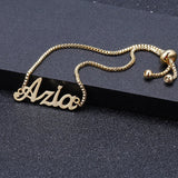 Custom Name Box Chain Links Bracelet - Stainless Steel Jewelry