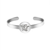 Custom Adjustable Engraved Name Bangle Cuff Bracelet
