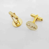 Personalized Arabic Name Cufflinks Stainless Steel Luxury Wedding Jewelry