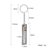 Customize Colour Photo Text Date Anniversary Keychain