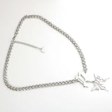 Custom Name Necklace Stainless Steel Multilayer Gothic Letter Initial Necklace