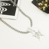 Custom Name Necklace Stainless Steel Multilayer Gothic Letter Initial Necklace