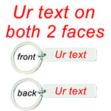 Personalized Engraved Keyring with Custom Name, Text, Date, Logo, Signature