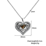 Personalized Photo Necklace with Heart Zirconia Pendant