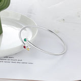 Personalized 3 Birthstones Bracelets for Women Mother Child Bracelets
