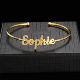 Personalized Name Bangle Stainless Steel 190mm Bracelet Gift