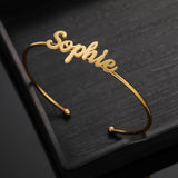 Personalized Name Bangle Stainless Steel 190mm Bracelet Gift