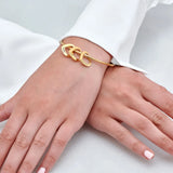 Personalized Multi-Name Peach Heart Pendant Bracelet