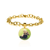 Custom Photo Stainless Steel Charm Bracelet