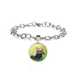 Custom Photo Stainless Steel Charm Bracelet