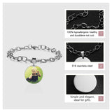 Custom Photo Stainless Steel Charm Bracelet