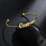 Personalized Name Bracelet Stainless Steel Cuff Engraved Gift Jewelry